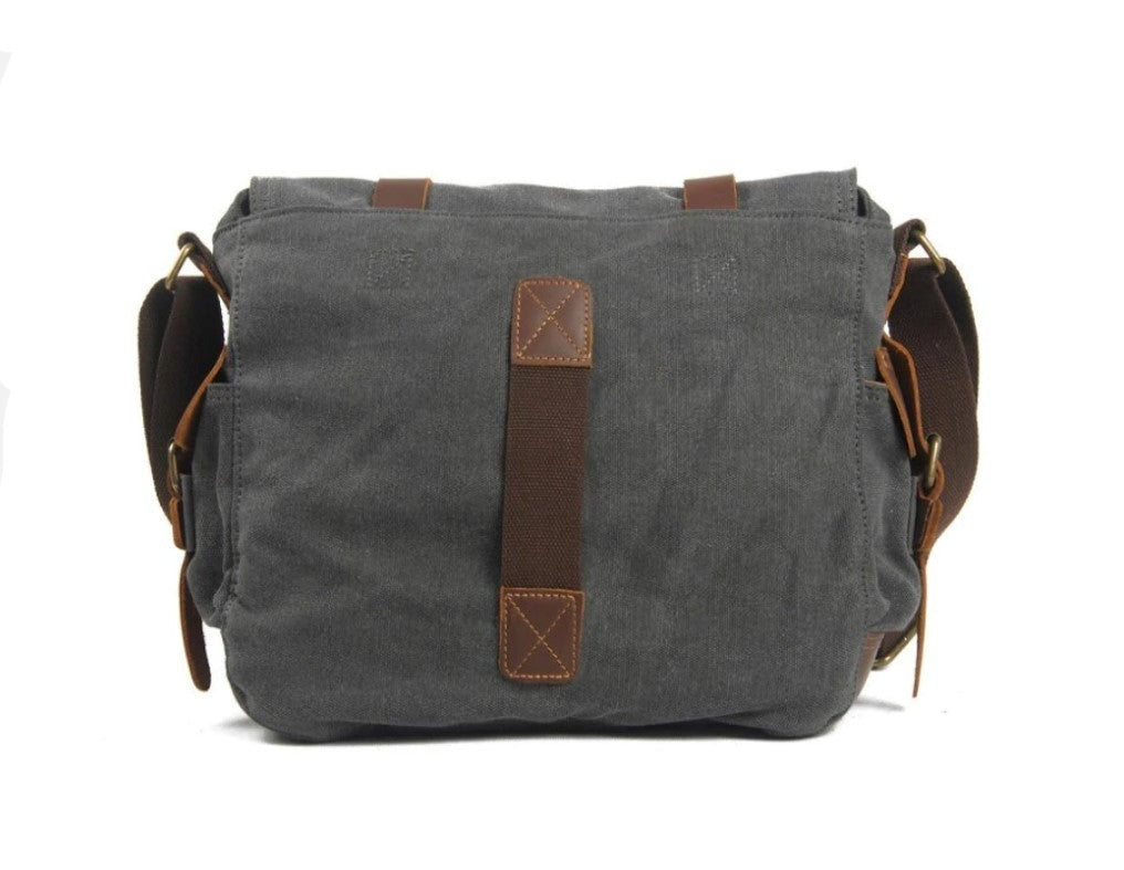 Versatile Leather Saddle Canvas Camera Bag Messenger Bag Shoulder Bag