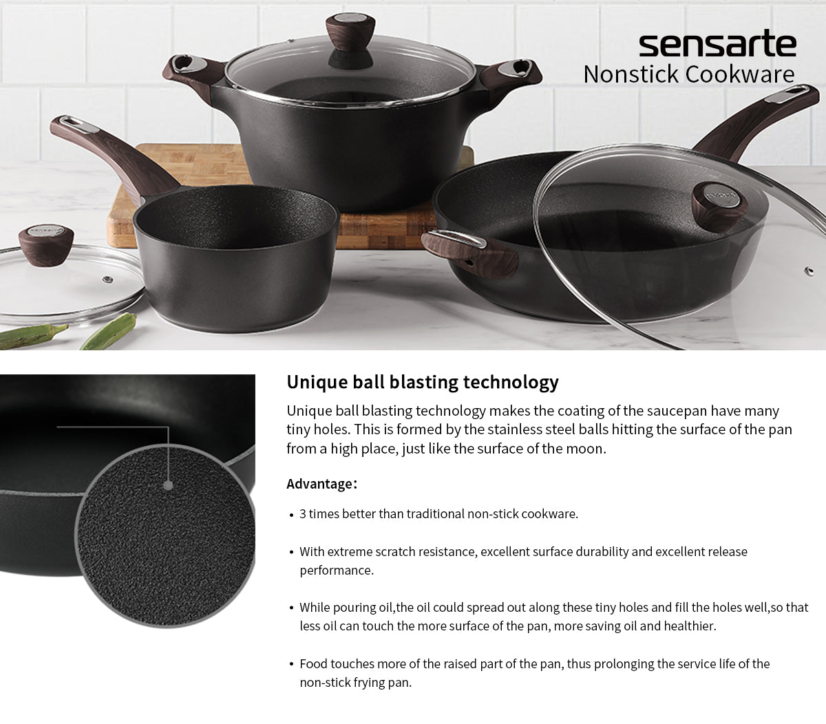 Sensarte Starlight Series Deep Frying Pan with Lid – SENSARTE