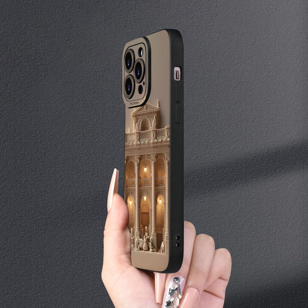 Palace Graphic 3D Embossed Protective Phone Case for iPhone.