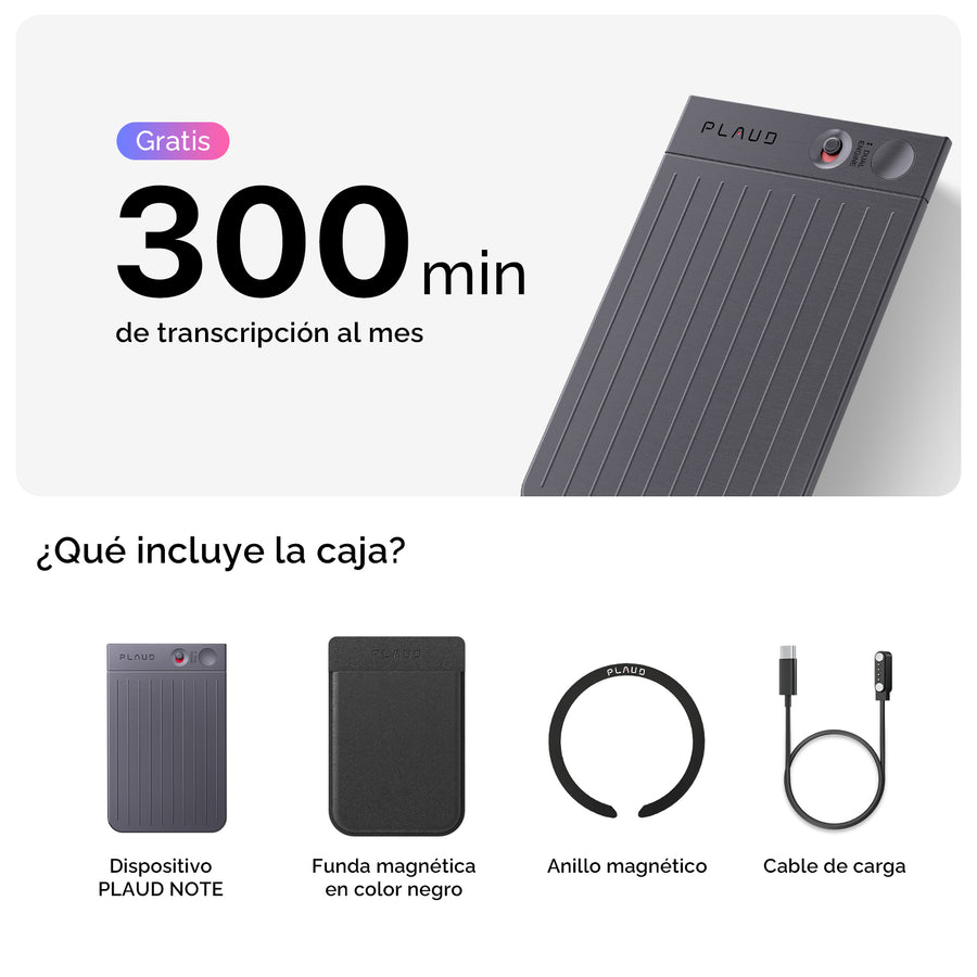 Grabadora de voz con IA PLAUD NOTE | Pack de 3

