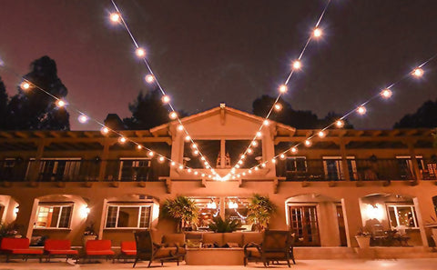 Outdoor String Lights 25 Feet for Backyard Bistro And Party Decor