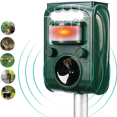Solar Ultrasonic Animal Repeller For Get Rid Of Dog Cat Deer
