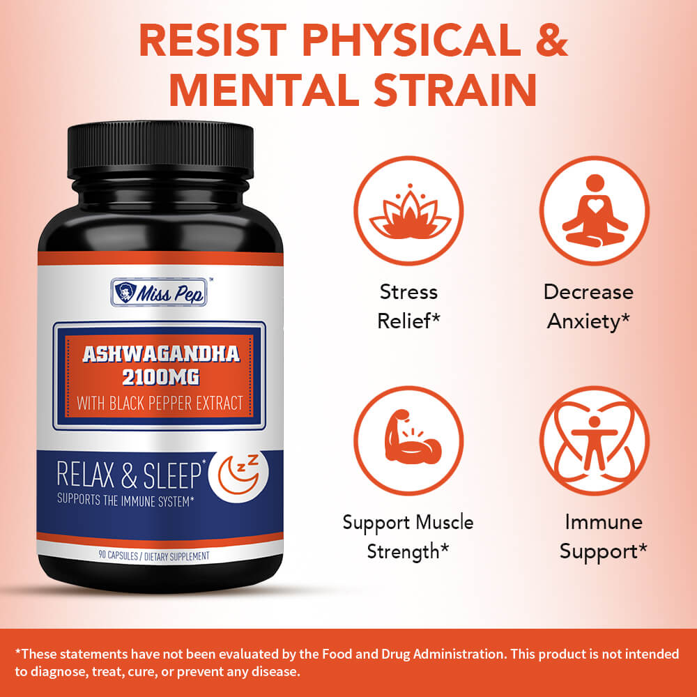 Misspep 2100 mg Ashwagandha for Stress Relief/Anxiety