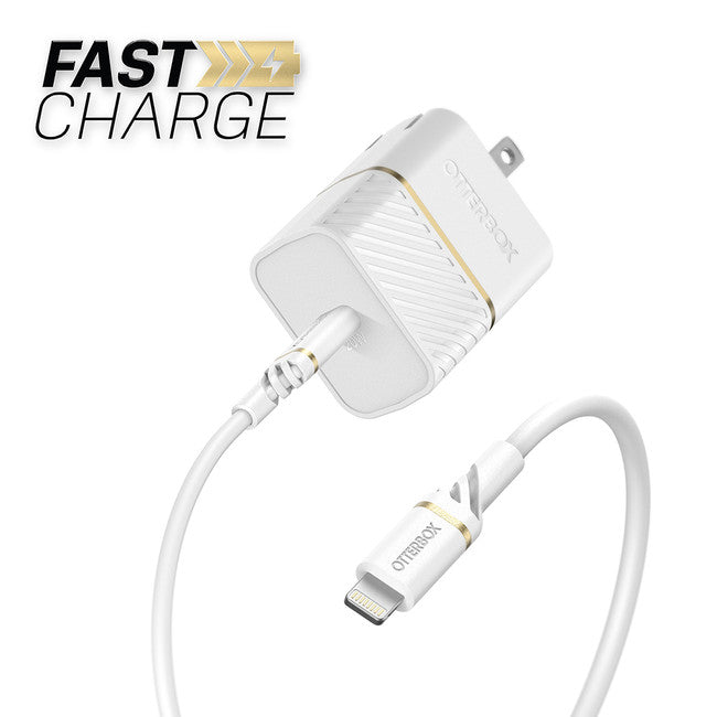 Premium Fast Charge Power Delivery Wall Charger 20W with Lightning 3.3ft White