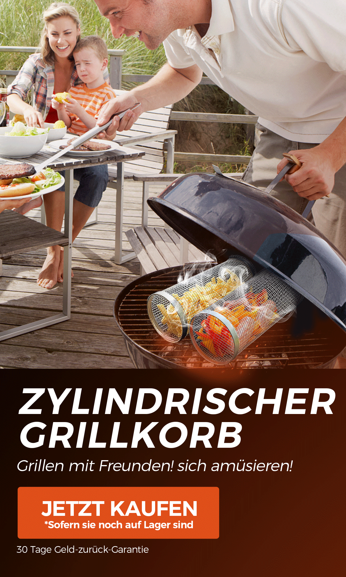 Zylindrischer Grillkorb – kolibrin Zylindrischer Grillkorb – kolibrin