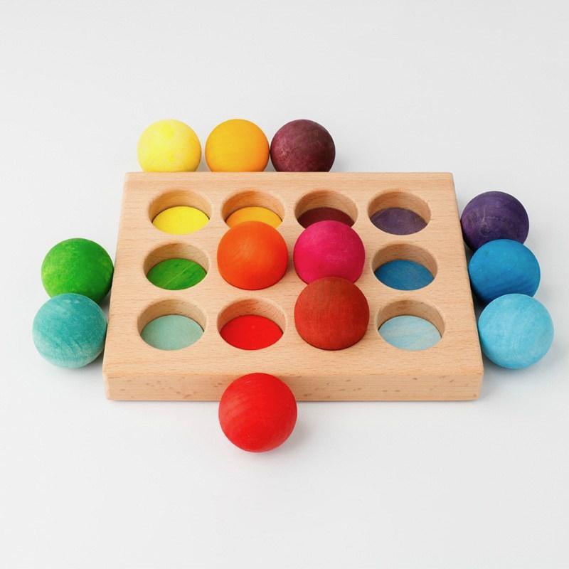 Wooden Balls Sorting Board