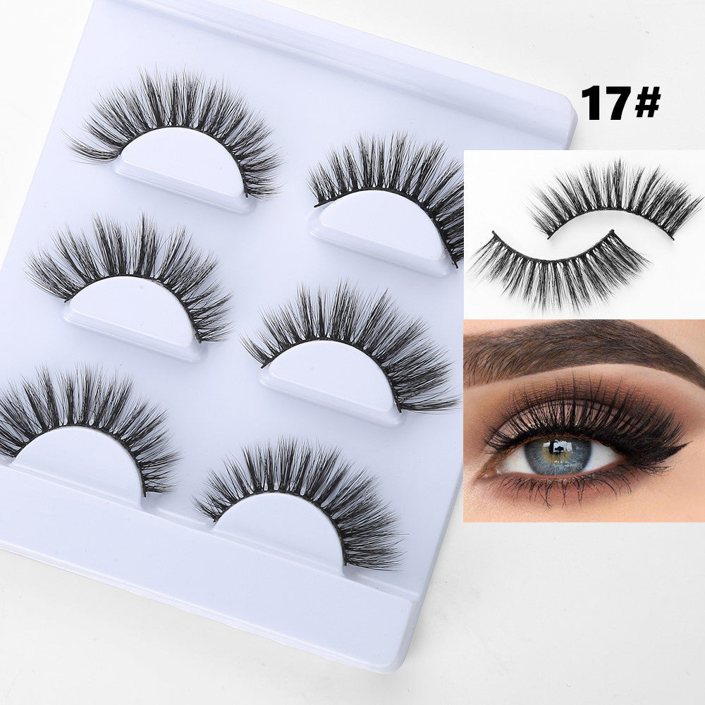 3 Pairs/Set 3D Imitation Mink Hair Natural Thick Cross Eyelashes