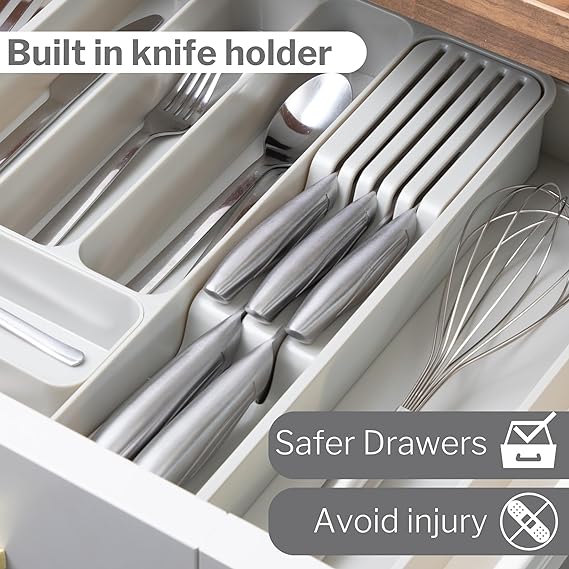 Expandable Cutlery Drawer Organiser | Multiple Colours | by Nuovva