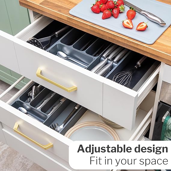 Expandable Cutlery Drawer Organiser | Multiple Colours | by Nuovva