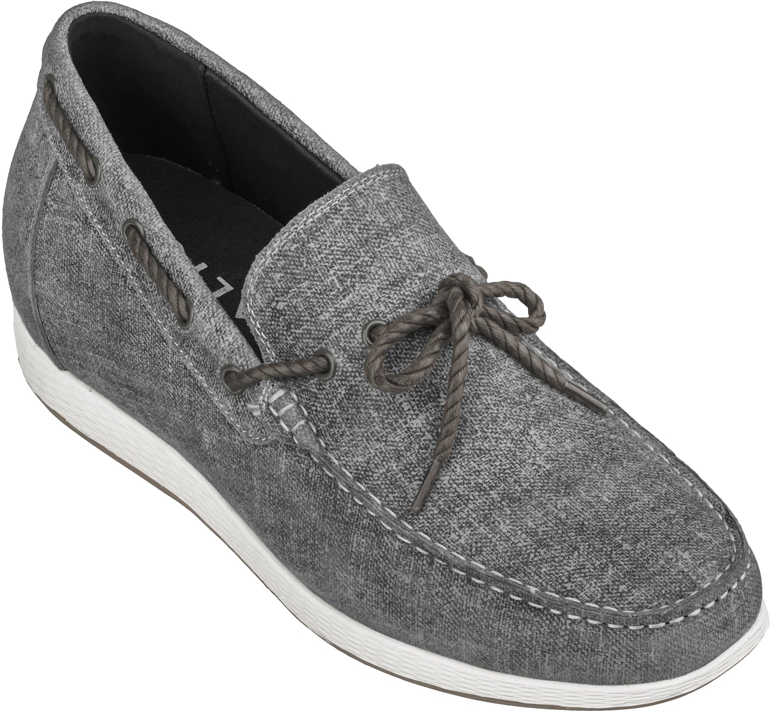 CALTO Denim Grey Boat Shoes - 2.4 Inches - S1101