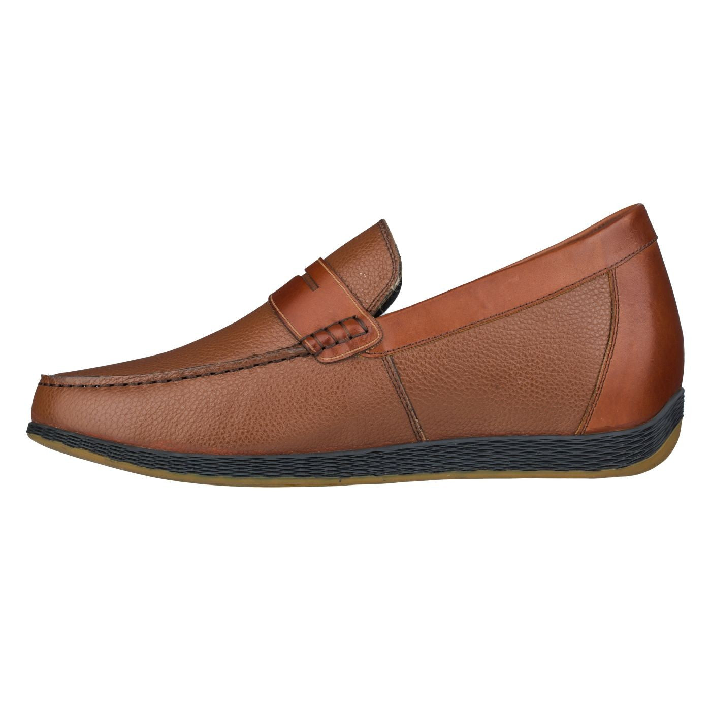 CALTO Lightweight Brown Penny Loafers - 2.4 Inches - S1092
