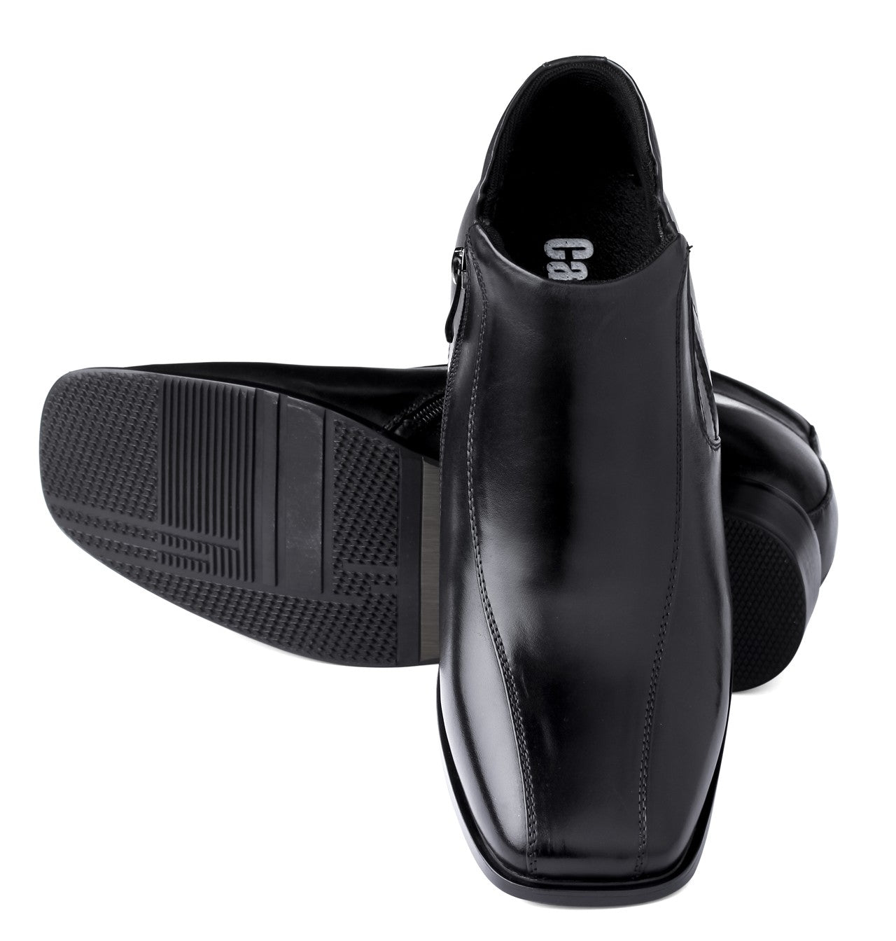 CALDEN - K99805 - 3.2 Inches Taller (Black) Zipper Boots