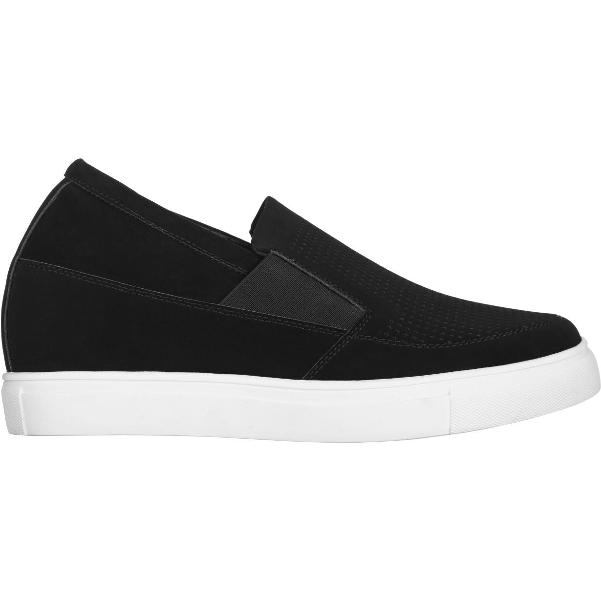 3-Inch Taller Lightweight Slip-On Black CALTO Sneakers G63890