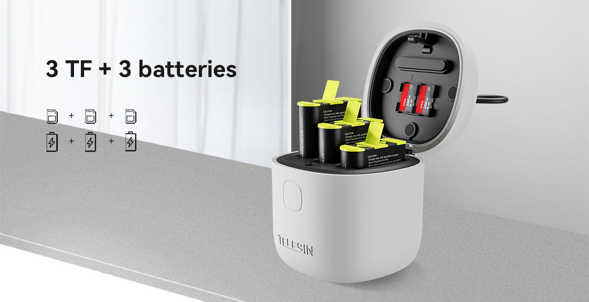 TELESIN ALLIN BOX Portable Storage Charger for GoPro Hero 9/10