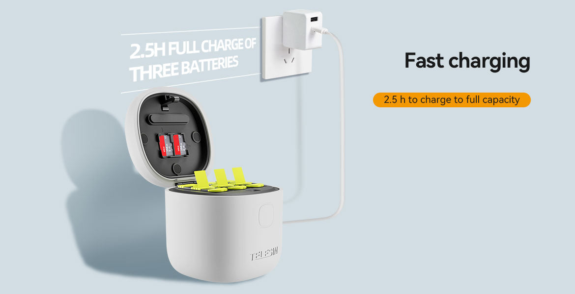 TELESIN ALLIN BOX Portable Storage Charger for GoPro Hero 9/10