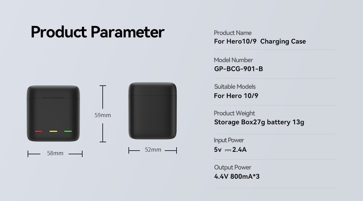 TELESIN Charger Box with Battery for Hero 9 hero 10