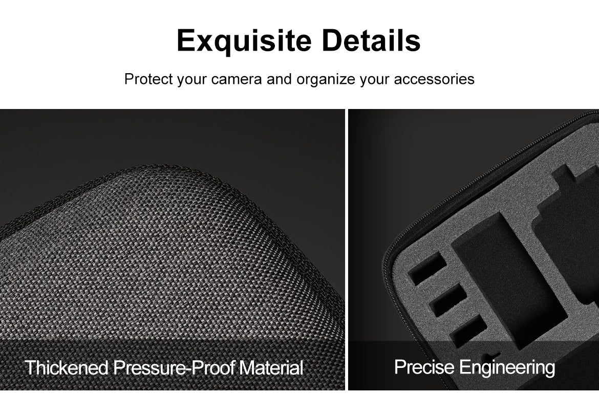 TELESIN Large Medium Waterproof Carrying Storage Bag for GoPro