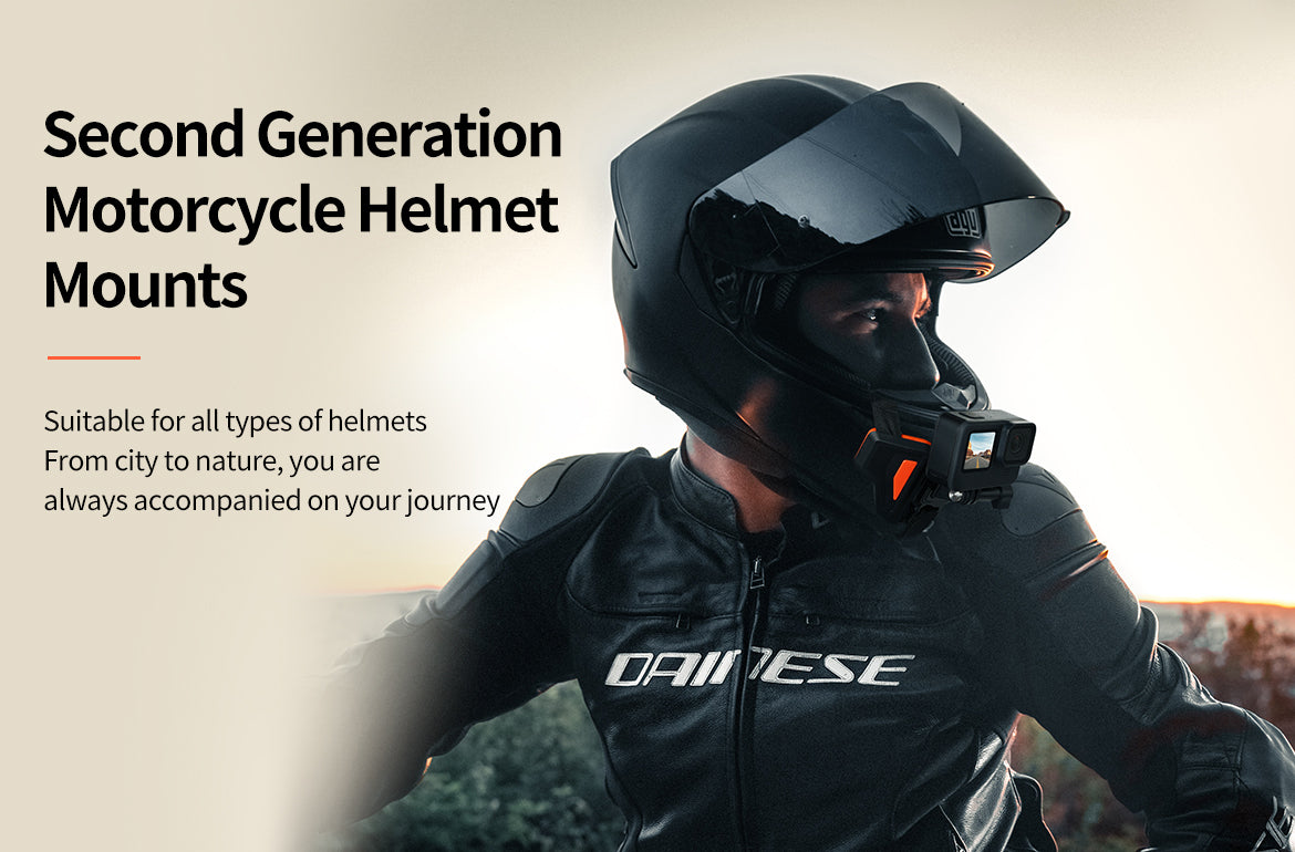 TELESIN Motorcycle Helmet Chin Strap Mount for GoPro