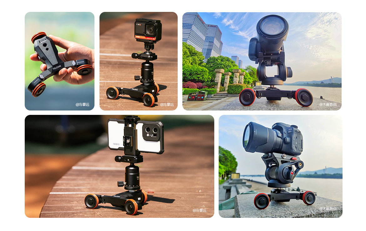 TELESIN Motorized Camera Slider Dolly Car with Remote Control