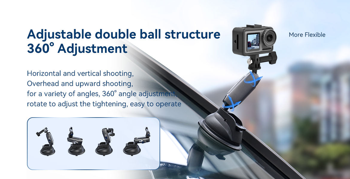 TELESIN Camera Suction Cup Mount