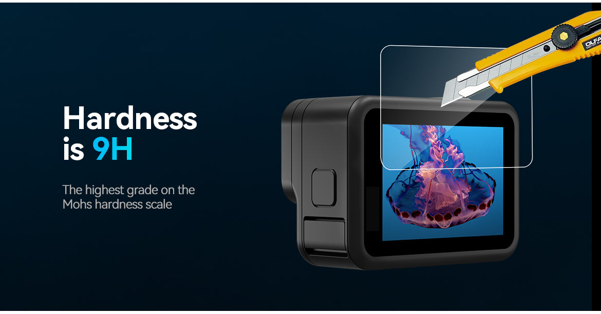 TELESIN Tempered Glass Lens + Screen Protectors for GoPro 9/10