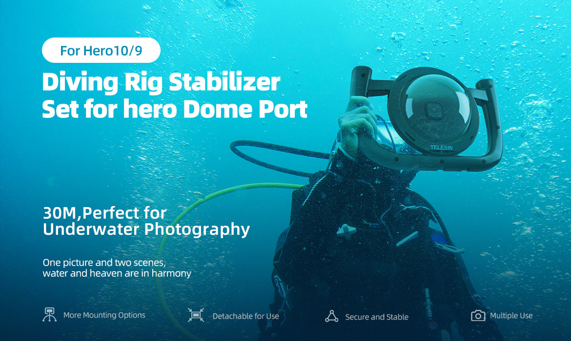 TELESIN Diving Rig Stabilizer Set for Hero Dome Port