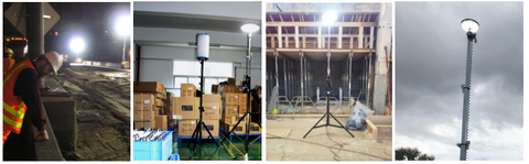 300W LED Mobile Work Light With Lifting Portable Tripod