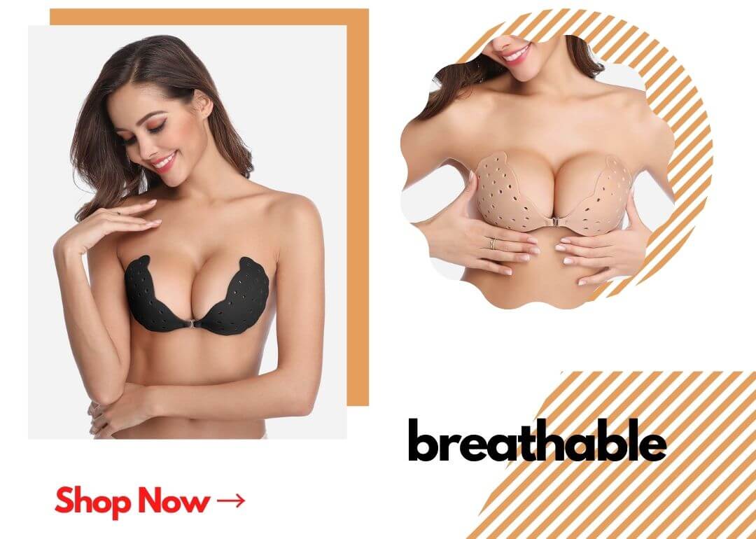 Niidor breathable fabric adhesive bra