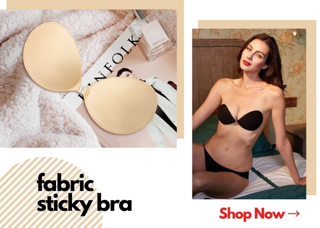 Natural Fit Fabric Lift Up Sticky Bra - Niidor