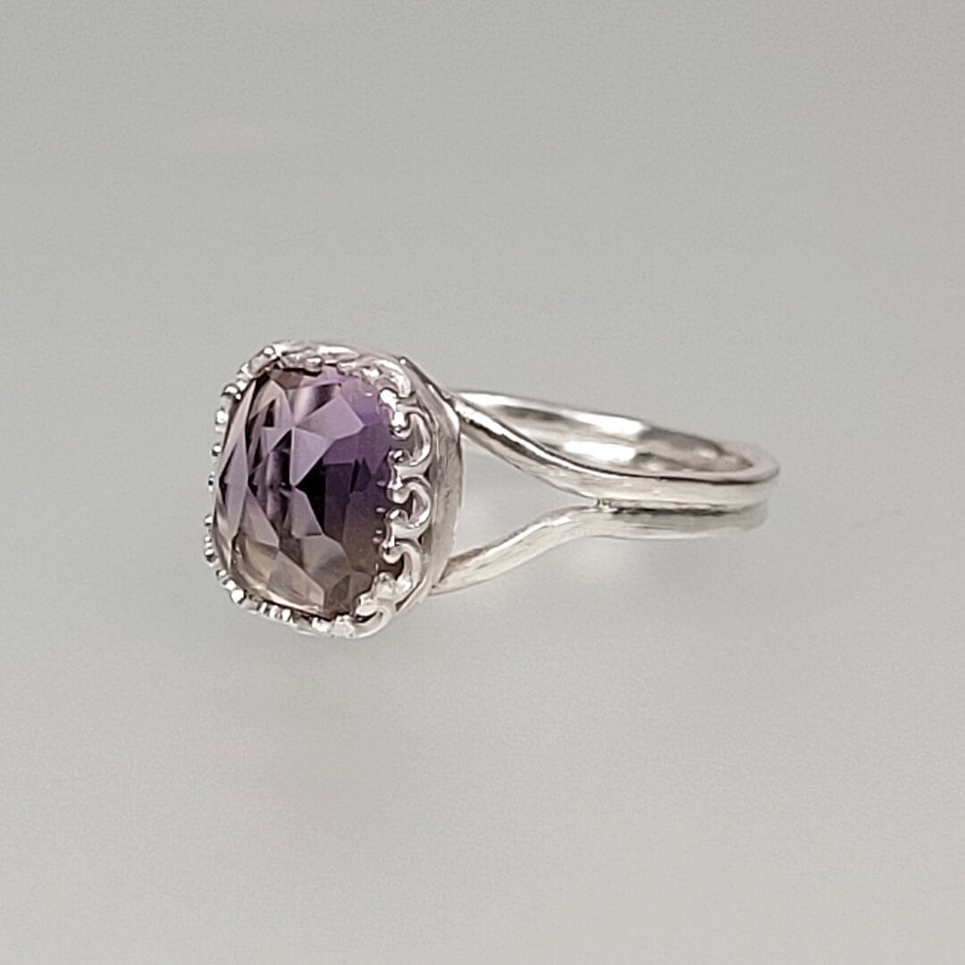 Aurora Ametrine Ring in Sterling Silver - Size 7