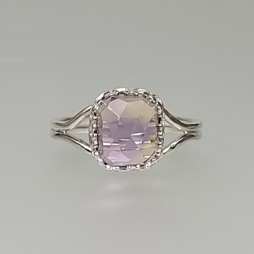 Aurora Ametrine Ring in Sterling Silver - Size 7