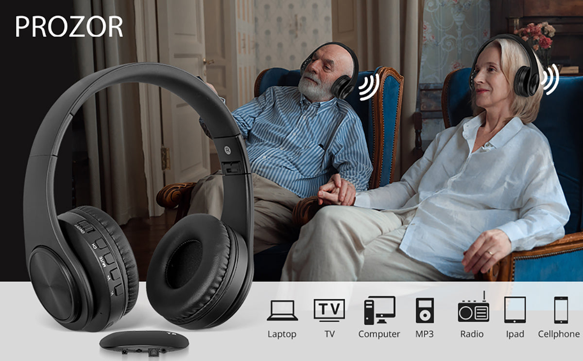 PROZOR Wireless Stereo TV Headphone