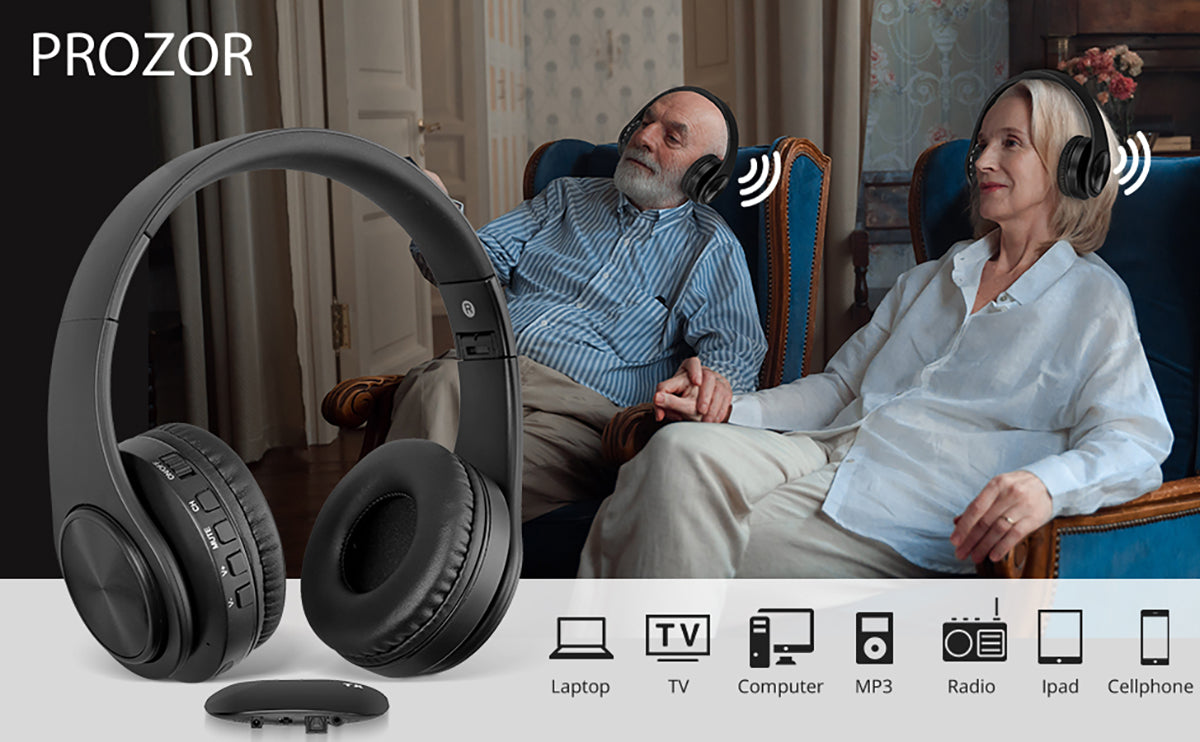 PROZOR Wireless Stereo TV Headphone