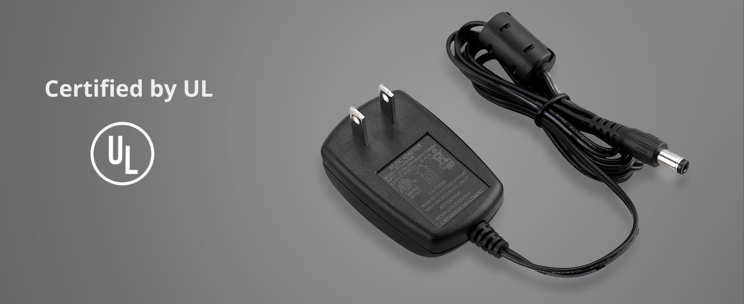 PROZOR AC Power Adapter 5V 1A Transformers Wall Charger DC Cable Length 153cm