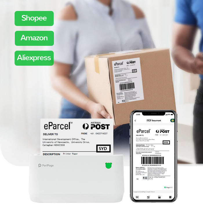PeriPage A9 Max Bluetooth thermal photo printer for iPhone, iPad, Android, and Windows devices