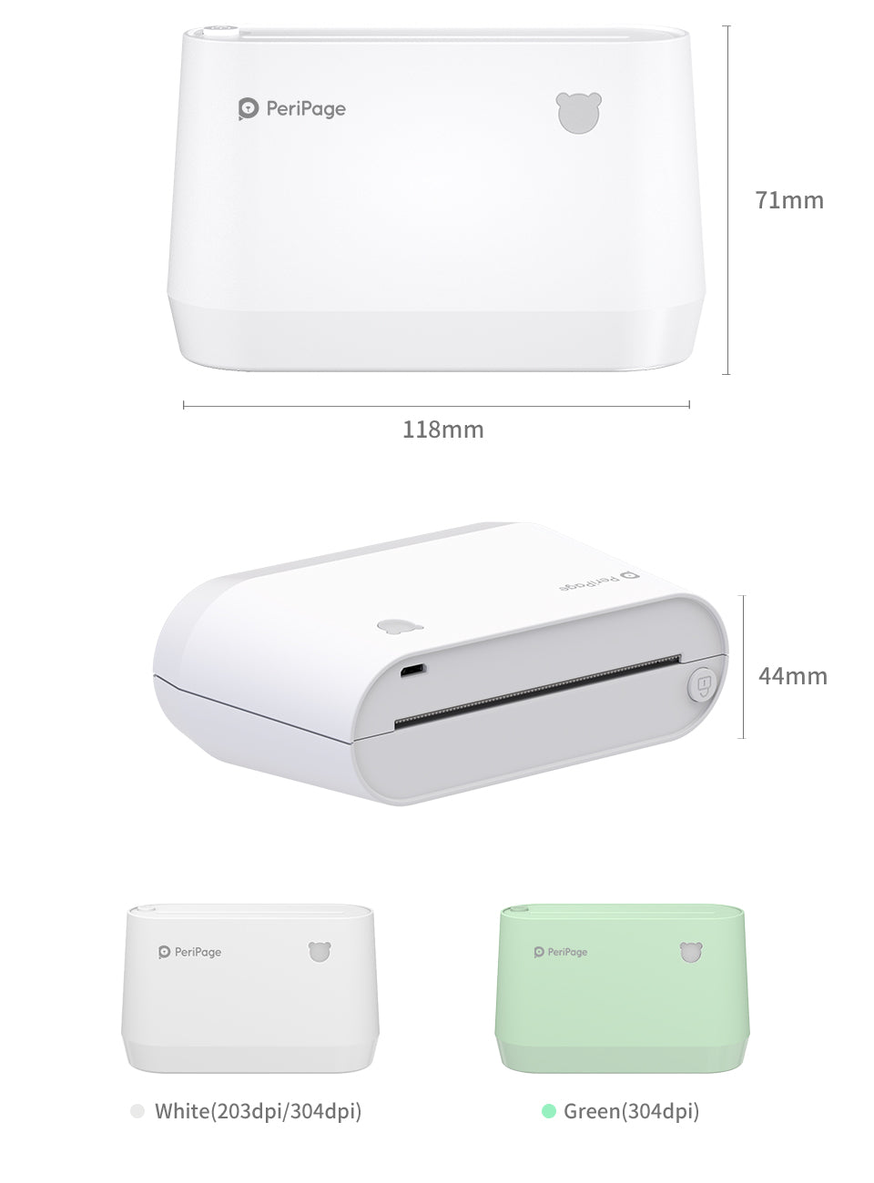 PeriPage A9 Mini Printer White