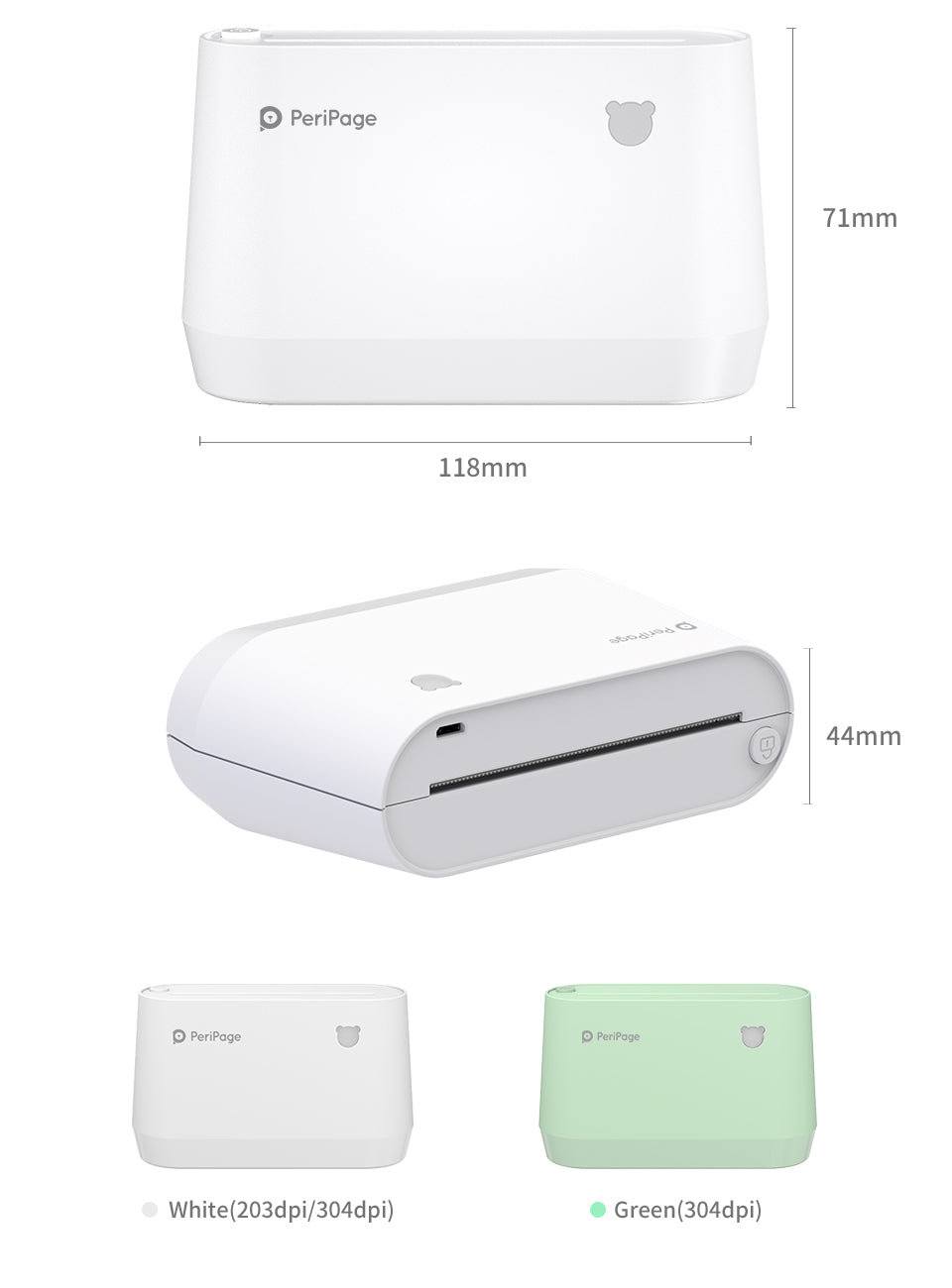 PeriPage A9 迷你打印机白色