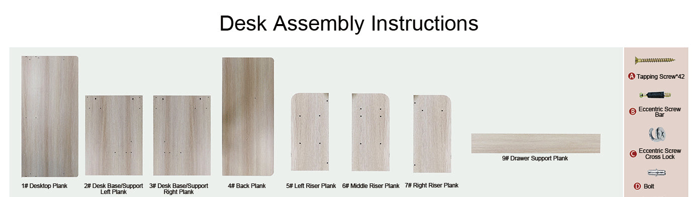 Kids Desk and Chair Set Assembly Instructions A80
