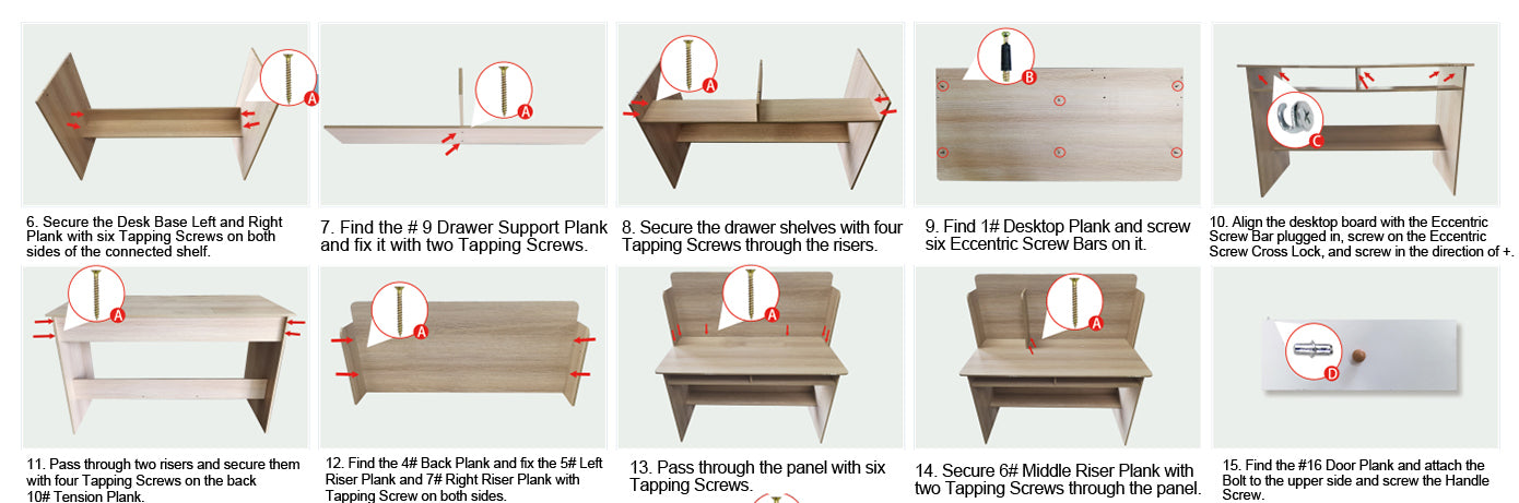 Kids Desk and Chair Set Assembly Instructions A80