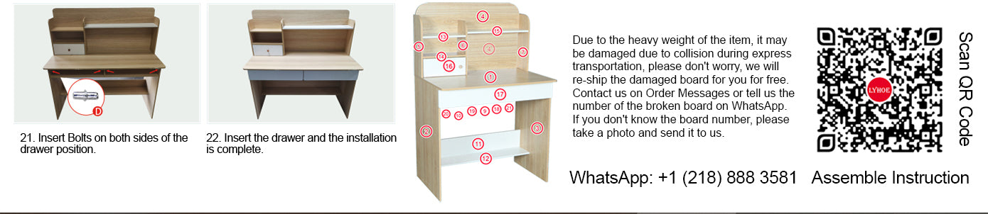 Kids Desk and Chair Set Assembly Instructions A80