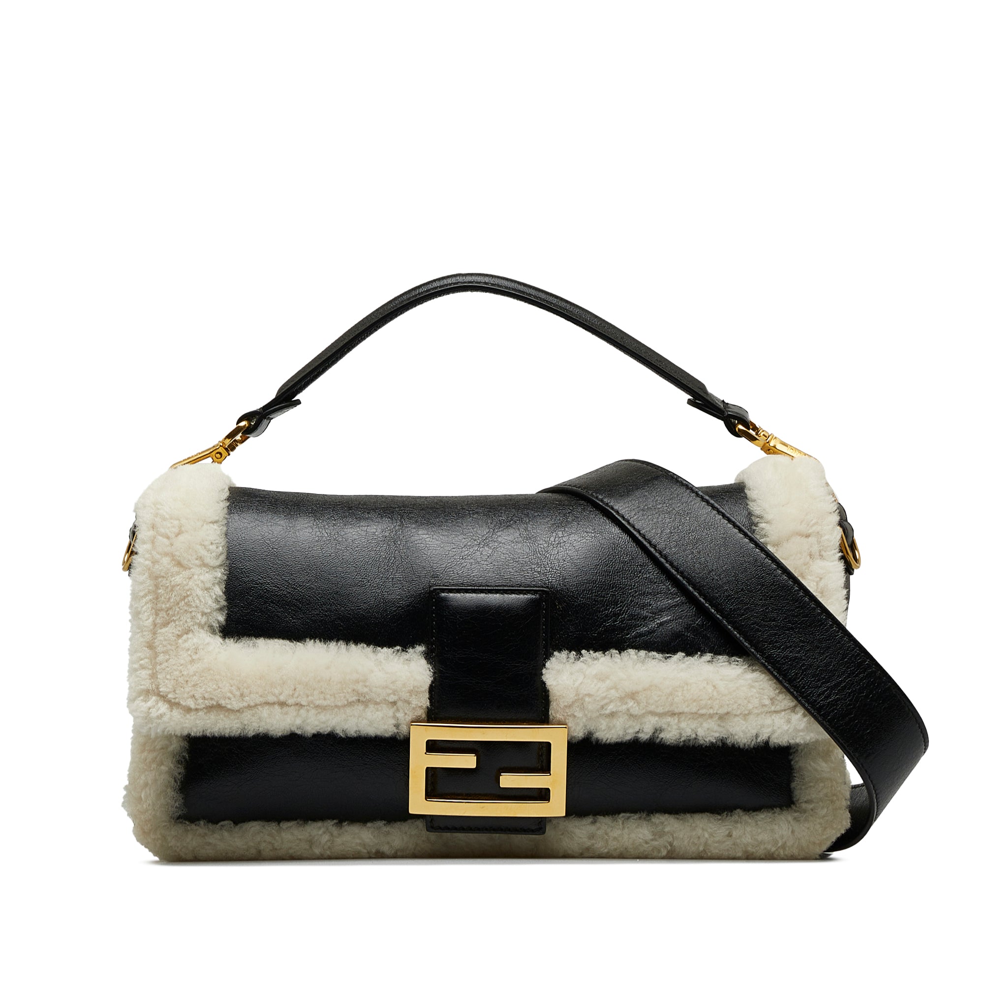 Fendi Baguette Large Shearling Leather