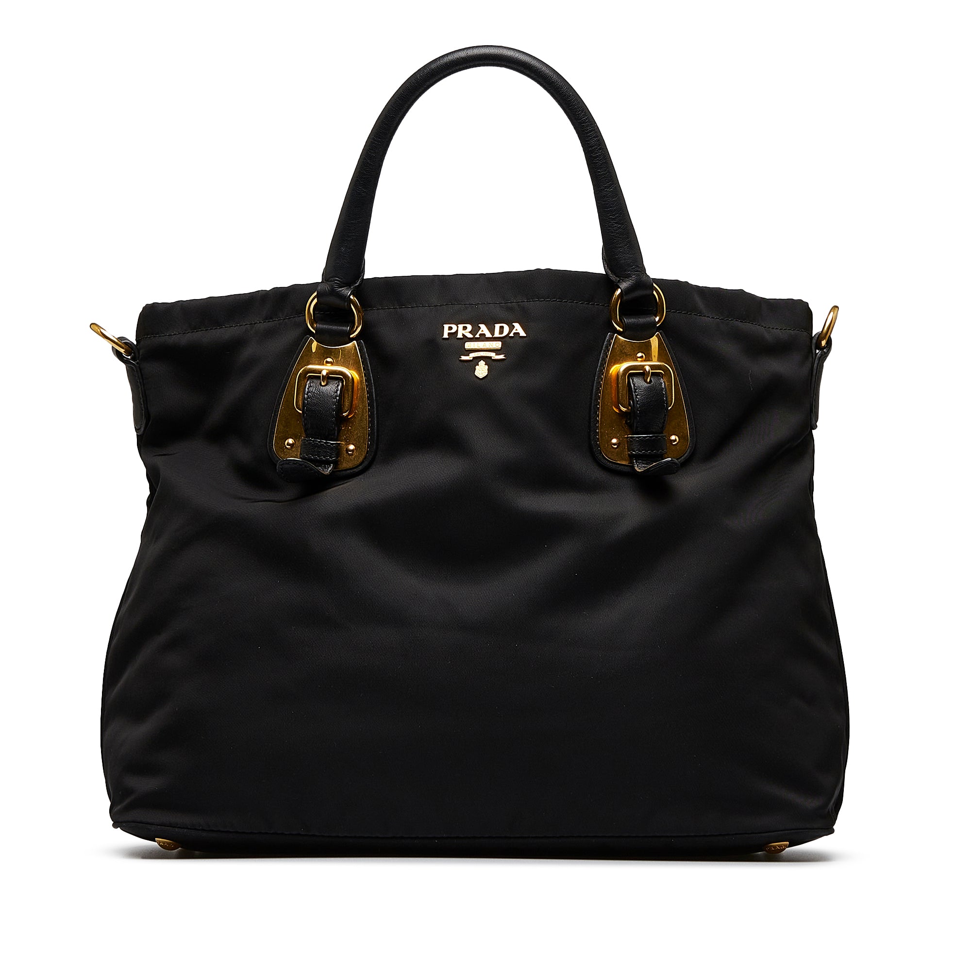 Prada Tessuto Handbag Black Nylon Canvas