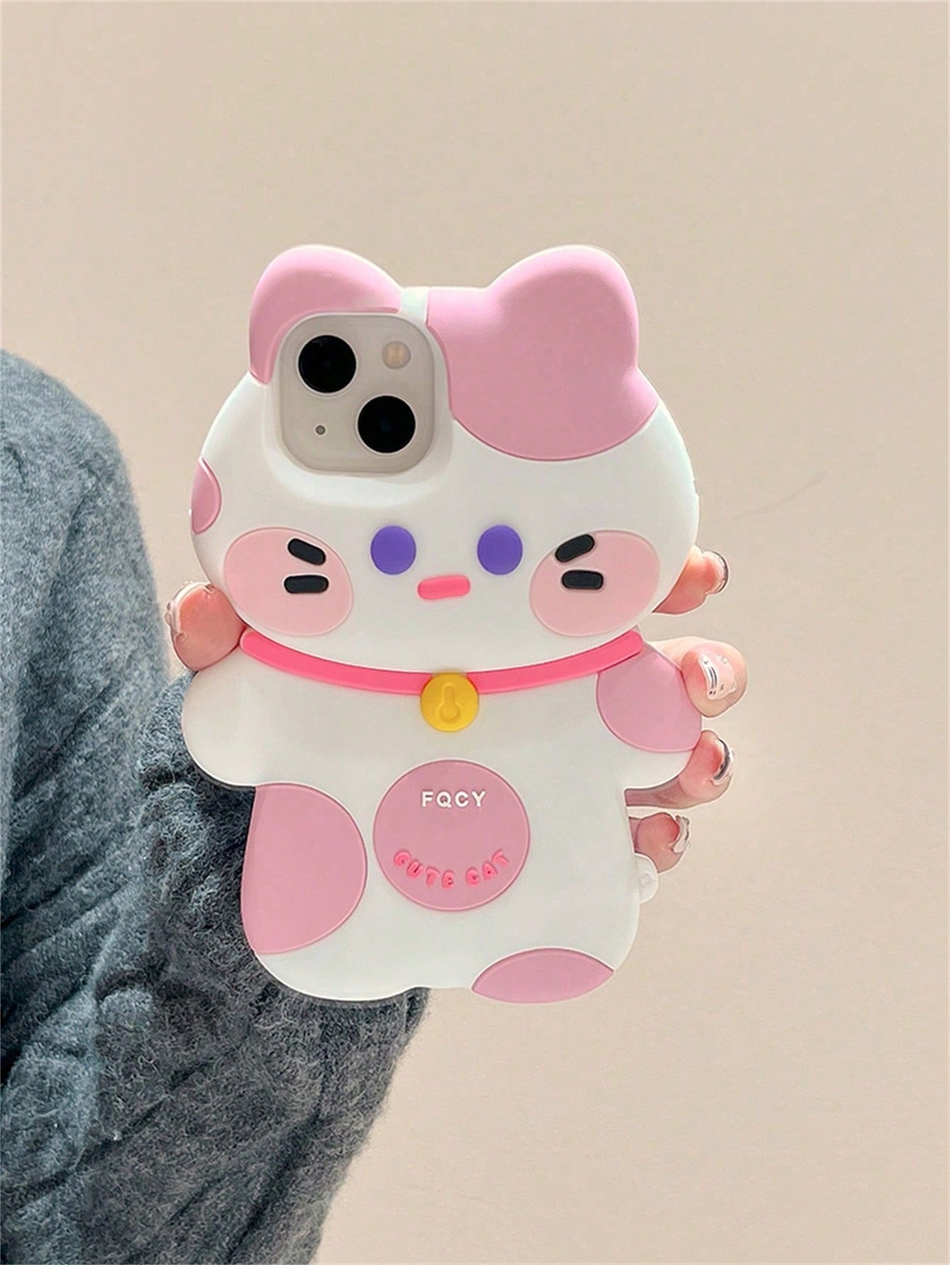 Cute Cartoon 3D Castle Make Up Mirror Silicone Phone Case for iPhone