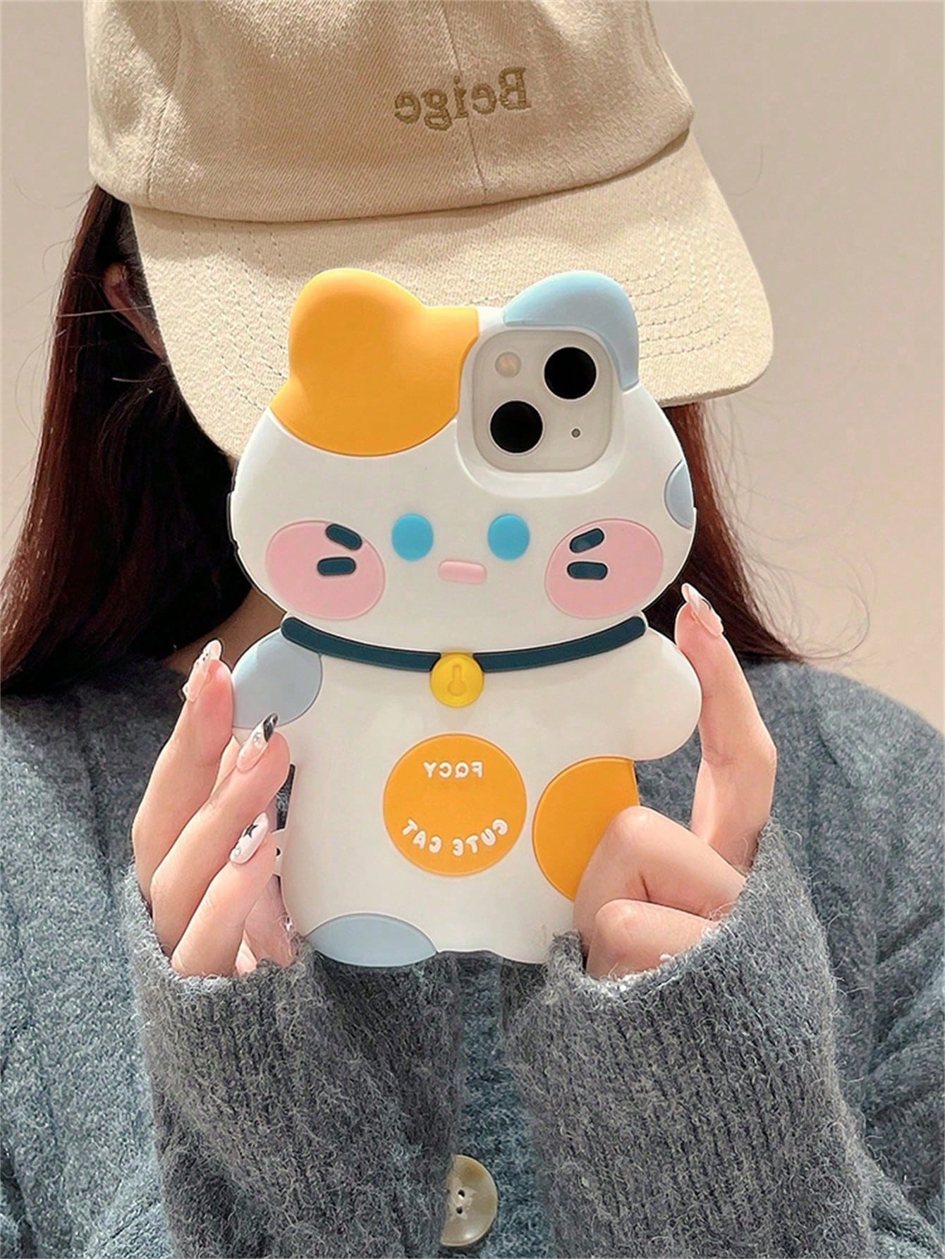 Cute Cartoon 3D Castle Make Up Mirror Silicone Phone Case for iPhone