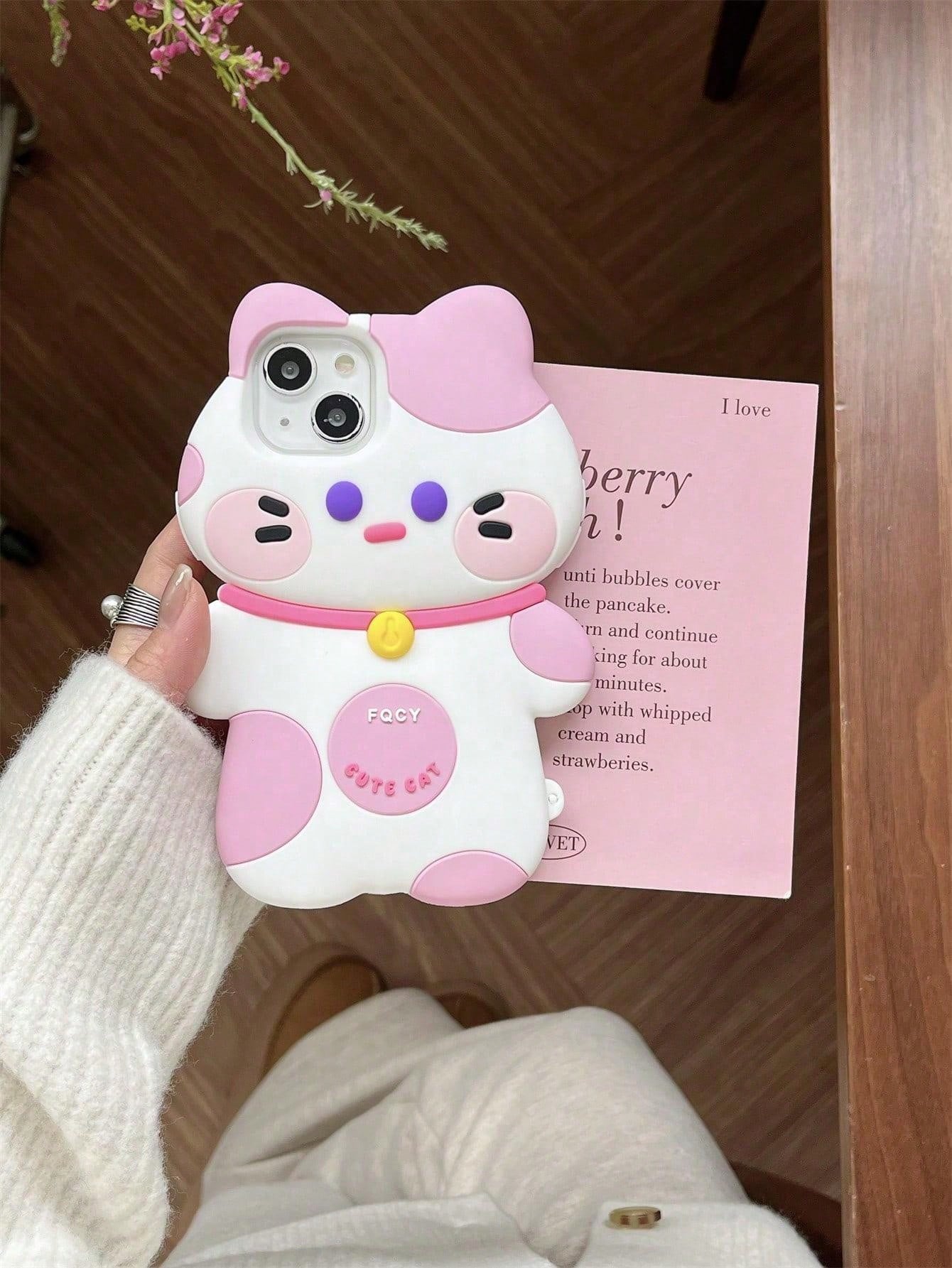 Cute Cartoon 3D Castle Make Up Mirror Silicone Phone Case for iPhone