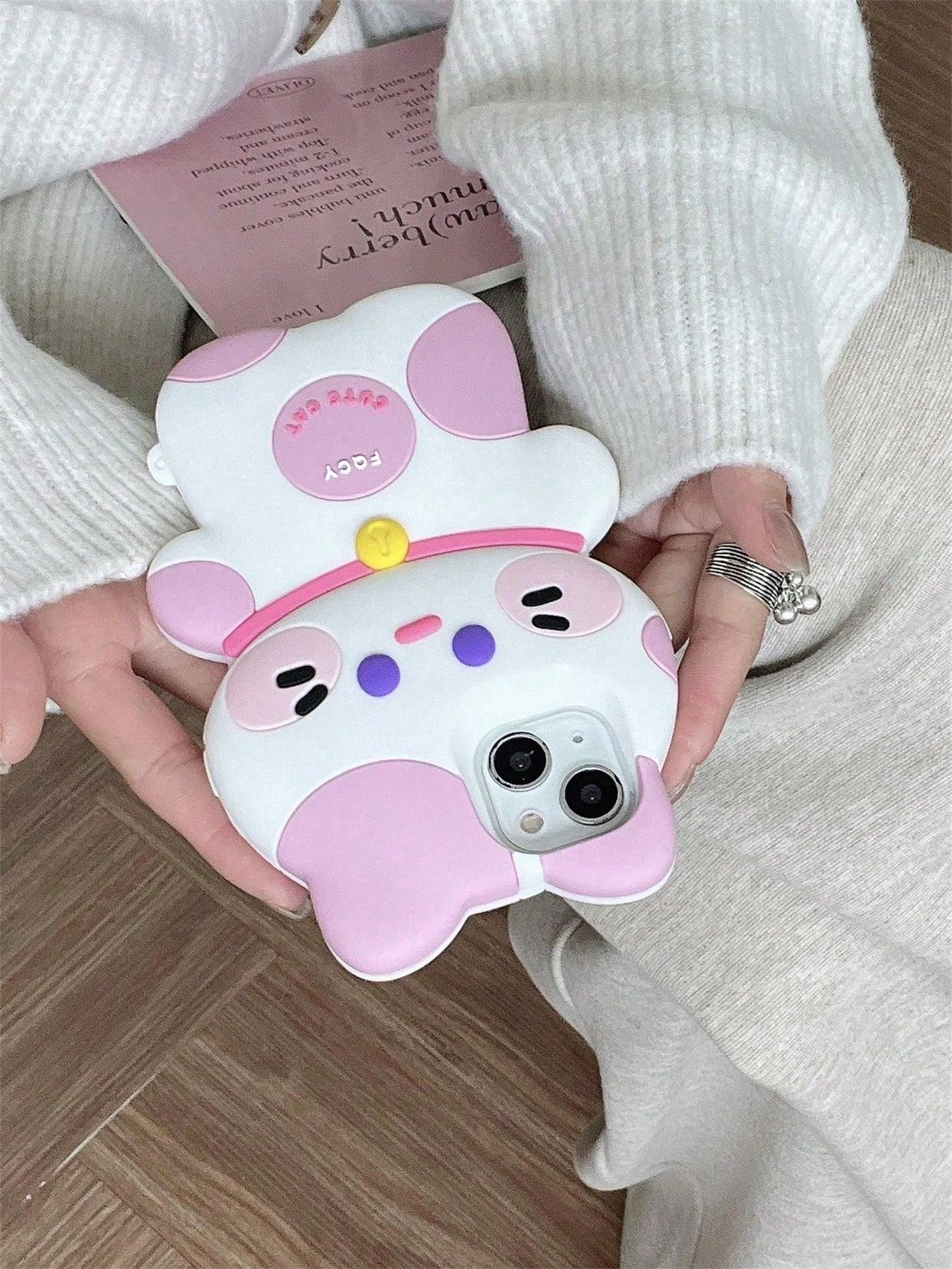 Cute Cartoon 3D Castle Make Up Mirror Silicone Phone Case for iPhone