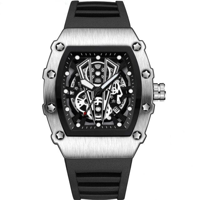 Top Brand Luxury Big Dial Waterproof Creative Black Quartz