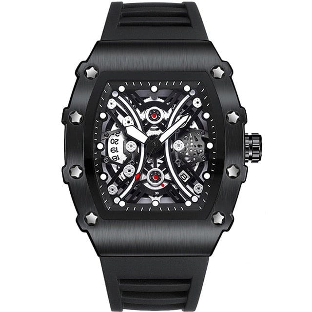 Top Brand Luxury Big Dial Waterproof Creative Black Quartz