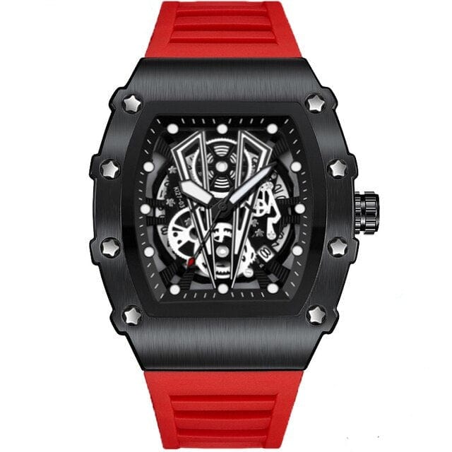 Top Brand Luxury Big Dial Waterproof Creative Black Quartz