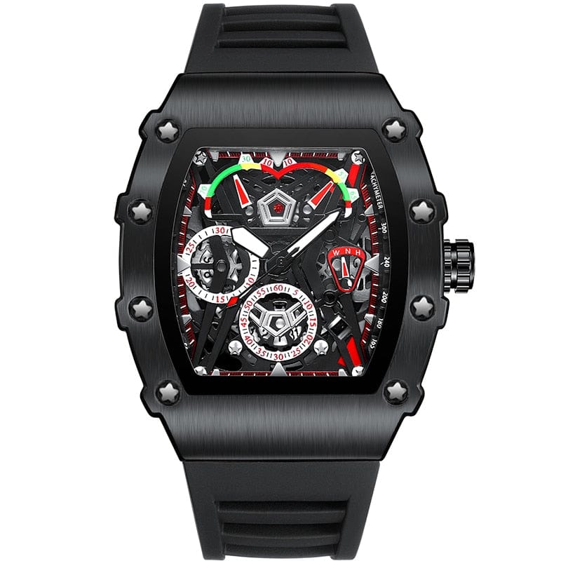 Top Brand Luxury Big Dial Waterproof Creative Black Quartz